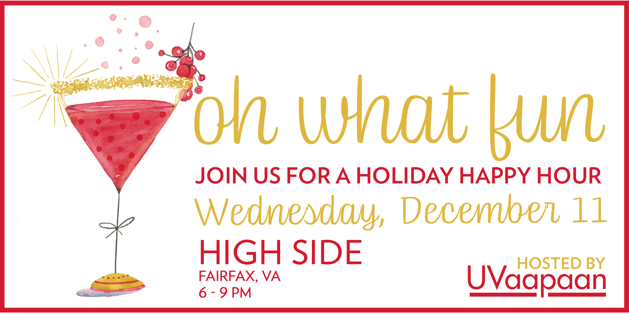 Holiday Happy Hour flyer