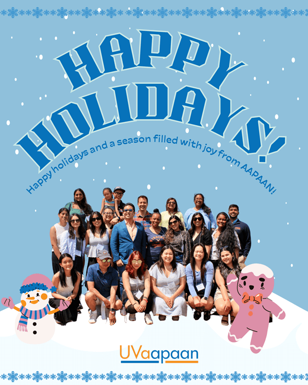 Image wishing a happy holidays from AAPAAN