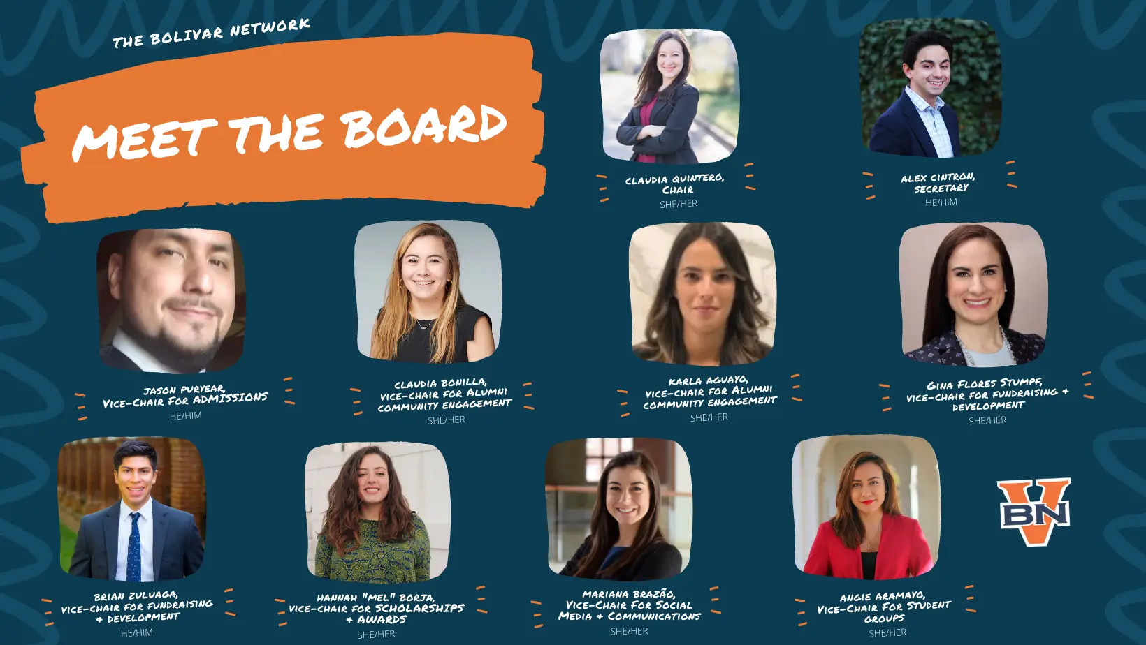 Headshots of the Bolívar Network Board members