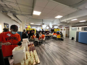 View of the buffet line at the 2022 Spring Blast