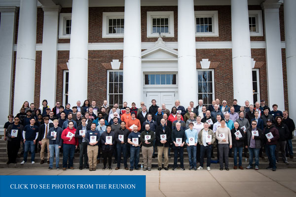 Group Photo on the Stairs of Old Cabell Hall