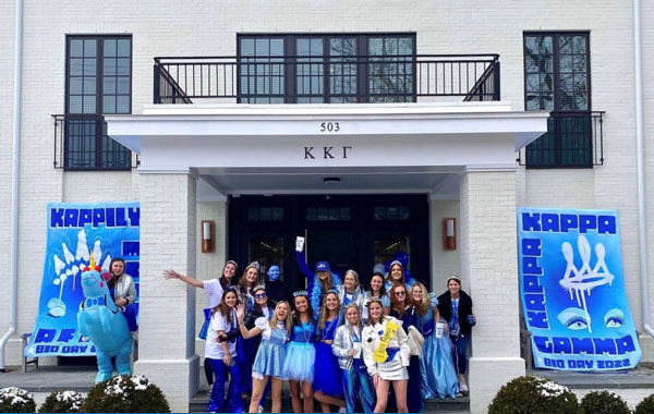 Kappas in front of house