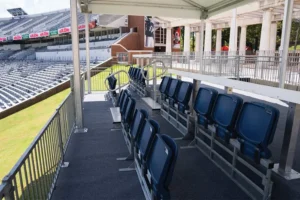 Photo of the Cabanas seating area in Scott Stadium