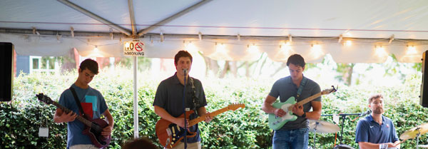 Image of house band, Spoonfed, performing.