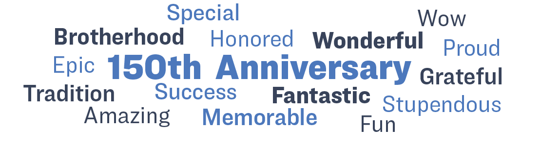 Phi 150th Anniversary WordCloud