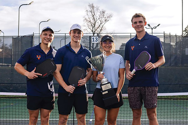 Group photo of UVA pickleball players