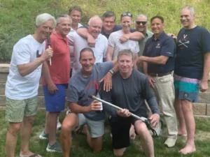 Members of the Class of 1983 at a lacrosse game.