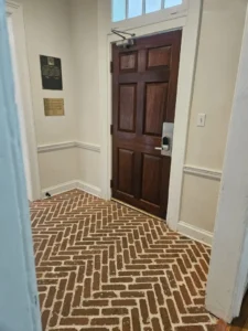 Photo of brick floor in the house