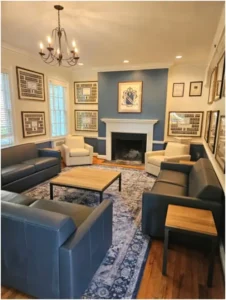 Photo of inside of the Chapter room with new furniture
