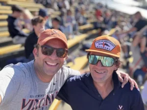 Photo of Huntley Montgomery and Dan Gershwin at a game in Berkley, California