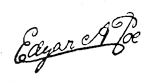 Edgar Allan Poe Signature