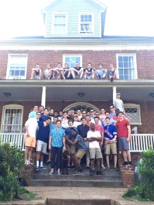Image of Sigma Alpha Mu brothers at SAM house