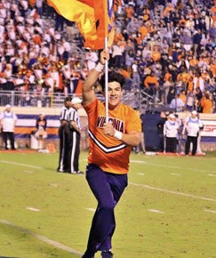 Sean Inturias (PC ʼ20) and member of UVA's Cheer Team