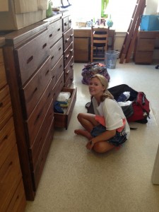Alannah Nisbet debates her drawer space