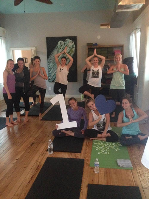 Theta teaming up with Opal Yoga in support of the One Love Foundation.