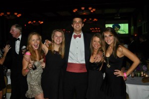 Fredericksburg friends Ellie Carey, Audrey Dyer, Charlie McDaniel, Maddie Schuster and Mary Gray Johnson take a break from the dance floor.