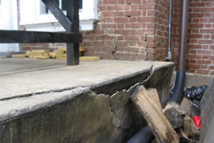 ground level water damage 
