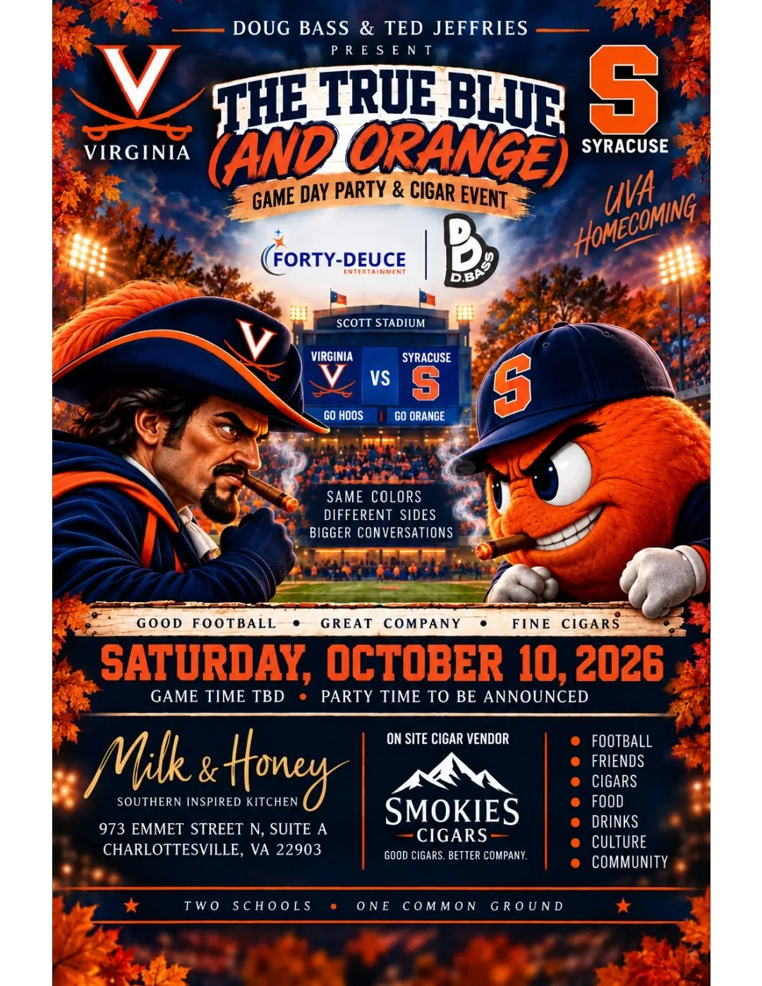 True Blue Homecomings event flyer
