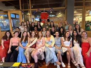 Alumni and friends at the UVA women's hockey reunion